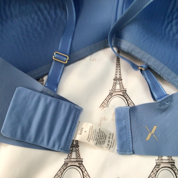 Knix Wingwoman Knixy Lace Bra Size 8 in Daylight Blue - Picture 7 of 7